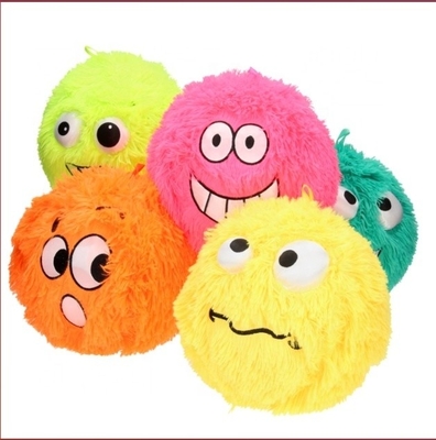 Embroidery logotipo 23cm Bola borroso con cara sonriente OEM / ODM Embroidery logotipo aceptable