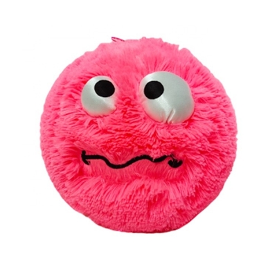 Embroidery logotipo 23cm Bola borroso con cara sonriente OEM / ODM Embroidery logotipo aceptable