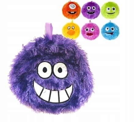Unisex 6 &quot;Monstruo Púrpura Peludo Plush Bola redonda rellena de juguete de animales extranjero PVC Material interior de la bola