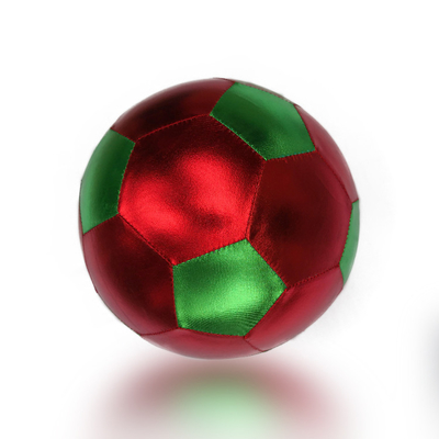 Aspecto unisex de tejido metálico rebotante bolas de juguete inflables púrpura oro y verde