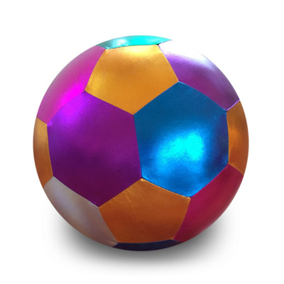 Balón de fútbol colorido de color plástico relleno de peluche para habilidades motoras
