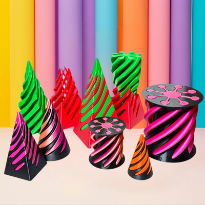 3D Impreso Fidget Juguete Plástico Pla Espiral Pirámide Cono Imposible Fidget Cono para el Unisexo