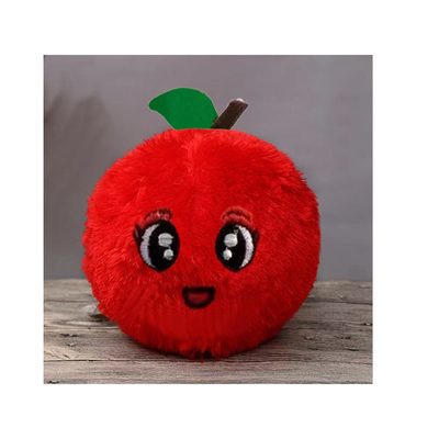 Animales de peluche de piña amarilla de 10 pulgadas con pelo exterior de poliéster y pelo interior de PVC
