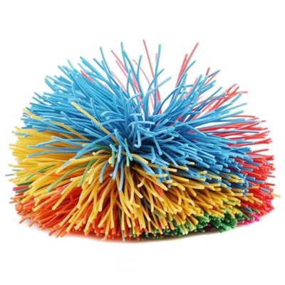 Colorida bola de estrés de mono de silicona bola esponjosa fibrosa bola de silicona Koosh