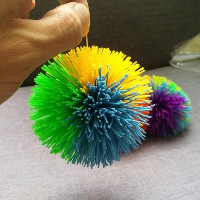 Colorida bola de estrés de mono de silicona bola esponjosa fibrosa bola de silicona Koosh