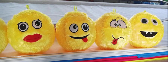 Bolas de cara inflables de 6 pulgadas de diámetro 20 pulgadas Bolas emoji esponjosas para niños