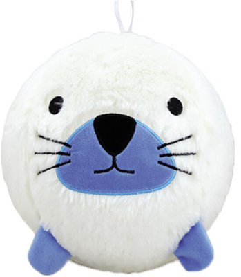 Juguetes inflables de pelota de peluche Animales de invierno Bounce Balls con material de pelota interior de PVC