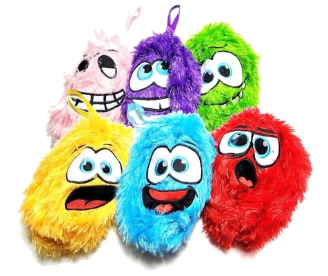 BOLLA FUZZY EMOT 15cm Pelota peluda peluda emociones Bollón interior del material de PVC 15 cm