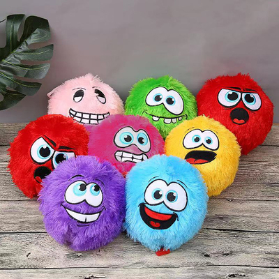 BOLLA FUZZY EMOT 15cm Pelota peluda peluda emociones Bollón interior del material de PVC 15 cm