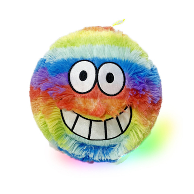 Material de la bola interior PVC Plush Rainbow Face Peluda de la bola mascota para los requisitos personalizados