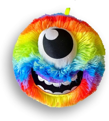 Material de la bola interior PVC Plush Rainbow Face Peluda de la bola mascota para los requisitos personalizados