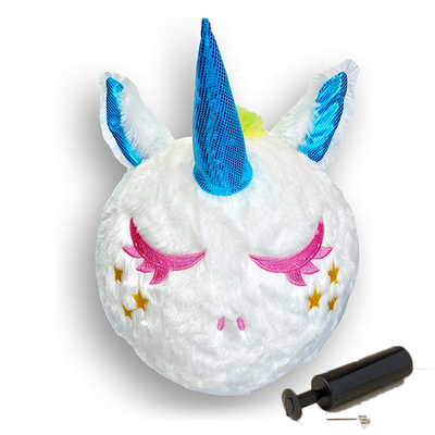 Peludo Amigo Plush Unicornio Inflatable Balón de juguete Blanco 9 pulgadas para sus pequeños