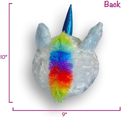 Peludo Amigo Plush Unicornio Inflatable Balón de juguete Blanco 9 pulgadas para sus pequeños