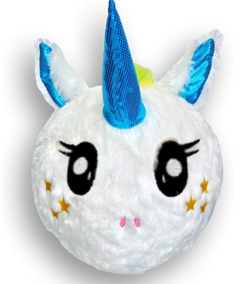 Peludo Amigo Plush Unicornio Inflatable Balón de juguete Blanco 9 pulgadas para sus pequeños