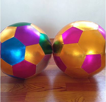 Bola de juguete de playa inflada de tela brillante de 40 cm de diámetro OEM ODM Aceptado diseño personalizado