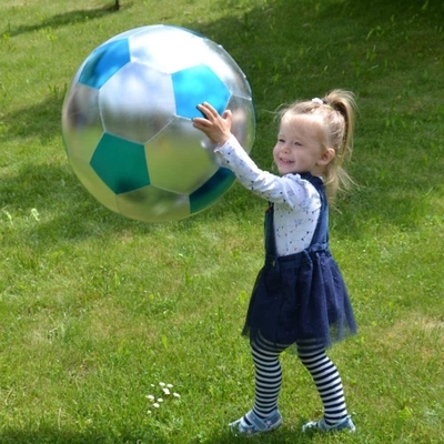 60cm Tejido de Tejido Niños Gigante Balón de Fútbol Inflable Unisex FM-F-002