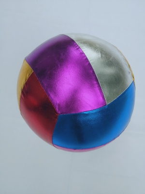 Balón de playa de piel de poliéster colorido y hermoso juguete inflable con tejido interior de PVC