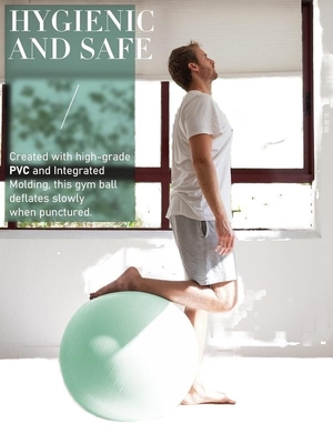 Availalbe OEM 55cm PVC Anti-Burst Gimnasio Ejercicio Bola de yoga con bomba de aire y colorido