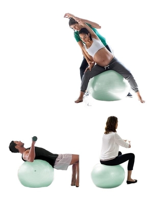 Availalbe OEM 55cm PVC Anti-Burst Gimnasio Ejercicio Bola de yoga con bomba de aire y colorido