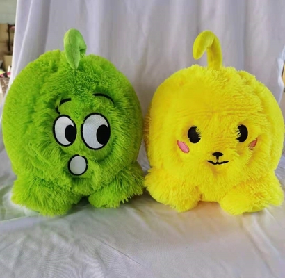 Bola de salto Emoj inflable Personaje Bola suave de peluche Caras divertidas Peluda Bola de emoji de neón
