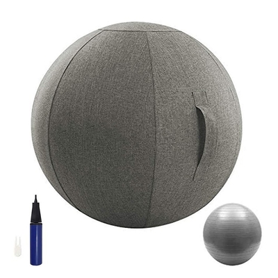 Capa de pelota de yoga de material de lino para el gimnasio de la oficina Balance Exercise Inflatable Pvc Ball