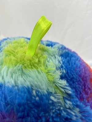 OEM ODM Aceptado Niños Smiley Happy Face Bola de pelo inflable con ojos en 3D Arco iris Rango de edad 5-7 años