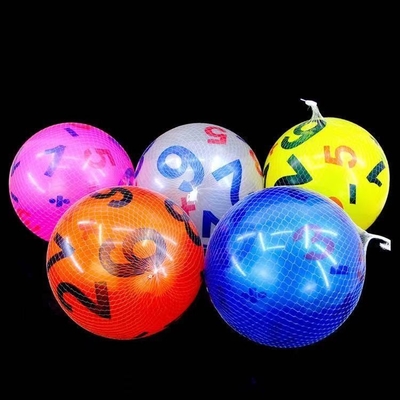 Fútbol inflable de plástico de 22,5 cm personalizado para impresión en relieve en juegos al aire libre