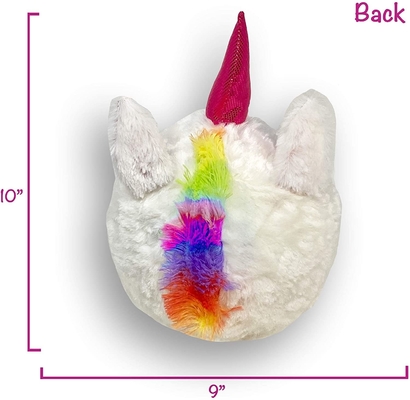 Unisex bola peluda de 9 pulgadas unicornio animal relleno aceptado OEM ODM