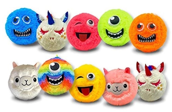 23cm Emoji peludo inflables bola con diseño de monstruo peludo rango de edad 14 años o más