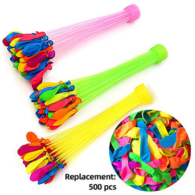 Fiesta 3 pulgadas 3 paquete 111 piezas globos de agua de llenado rápido para niños juegos de juguete de verano