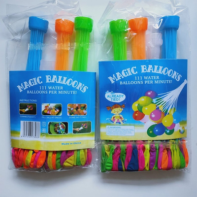 Fiesta 3 pulgadas 3 paquete 111 piezas globos de agua de llenado rápido para niños juegos de juguete de verano