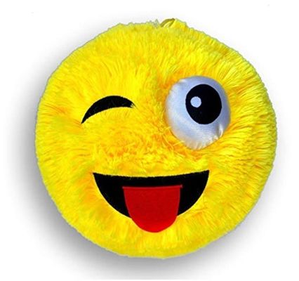 Unisex estilo 9 "Inflable Caras divertidas Peludos Piel Bola con ojos grandes Amigos de abrazos