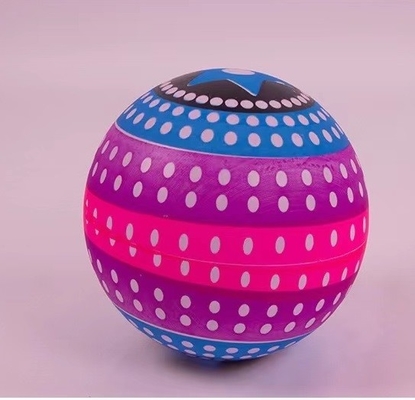 Logotipo personalizado Color brillante Impresión completa Bola de juguete de PVC de vinilo para entretenimiento al aire libre e interior