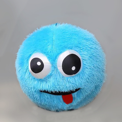 Bola de peluche 9 pulgadas cara loca rellena Monstruos peludos Pequeños juguete peludo
