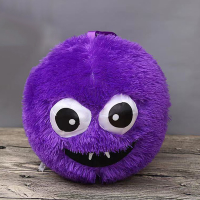 Bola de peluche 9 pulgadas cara loca rellena Monstruos peludos Pequeños juguete peludo