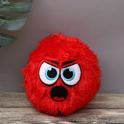 Bola de peluche 9 pulgadas cara loca rellena Monstruos peludos Pequeños juguete peludo