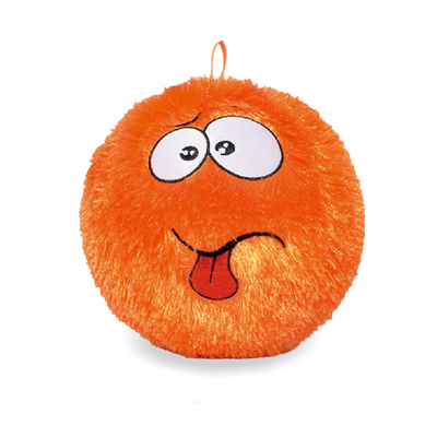 Unisex Peludos Caras Felizes y Feas Pelota de juguete de peluche Inflatable Tejido de rebote Bola de PVC