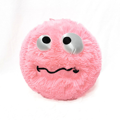 Diámetro 9''Pequeños Niños juguete de peluche con telas inflables Peludas bolas peludas y bomba