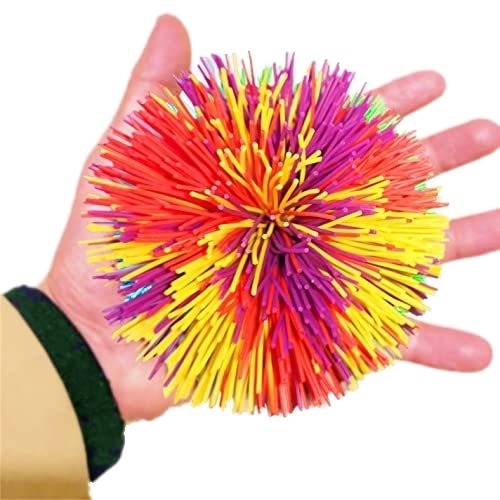 Colorida bola de estrés de mono de silicona bola esponjosa fibrosa bola de silicona Koosh