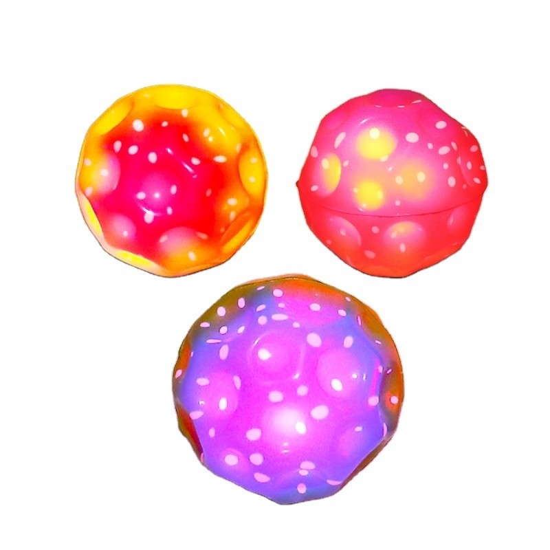 Multicolores Extremo Pu espuma de bolas de rebote alto Arco iris Luna de la pelota espacial para niños Juego