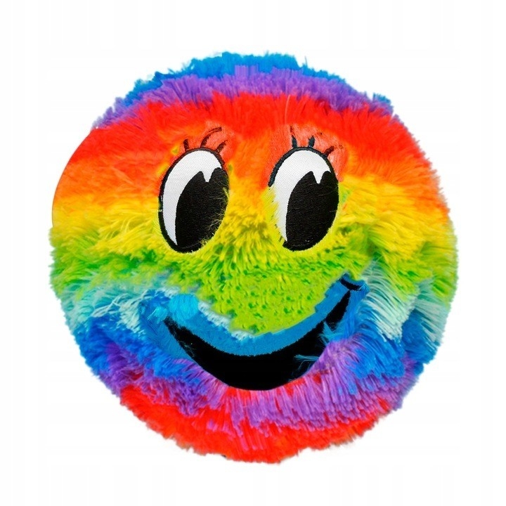 Material de la bola interior PVC Plush Rainbow Face Peluda de la bola mascota para los requisitos personalizados