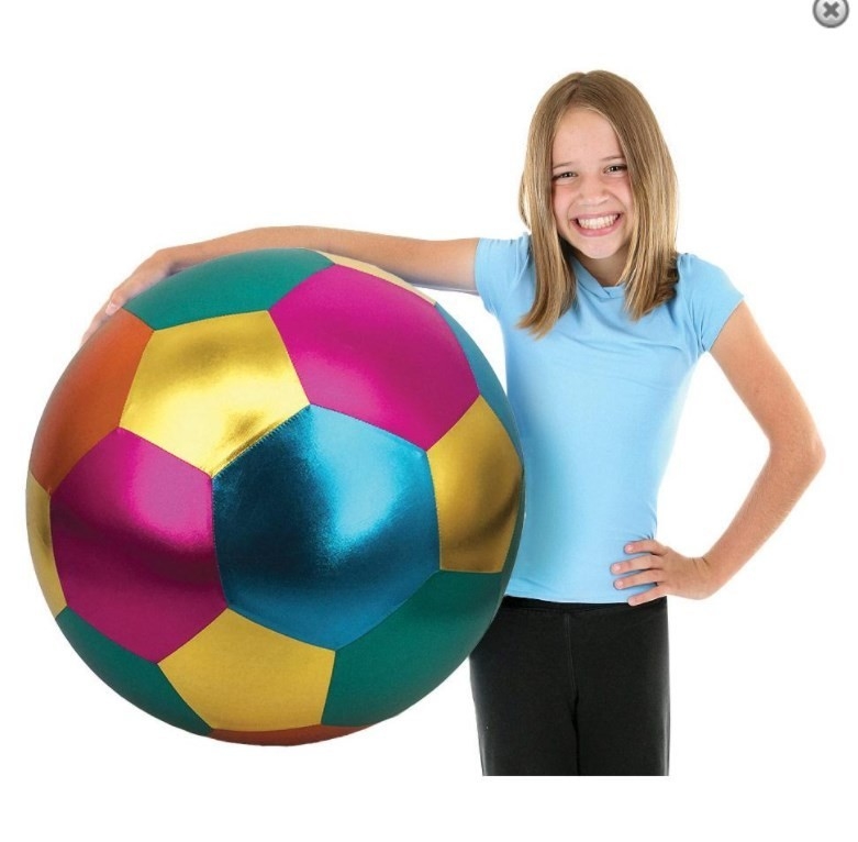 Bola de juguete de playa inflada de tela brillante de 40 cm de diámetro OEM ODM Aceptado diseño personalizado