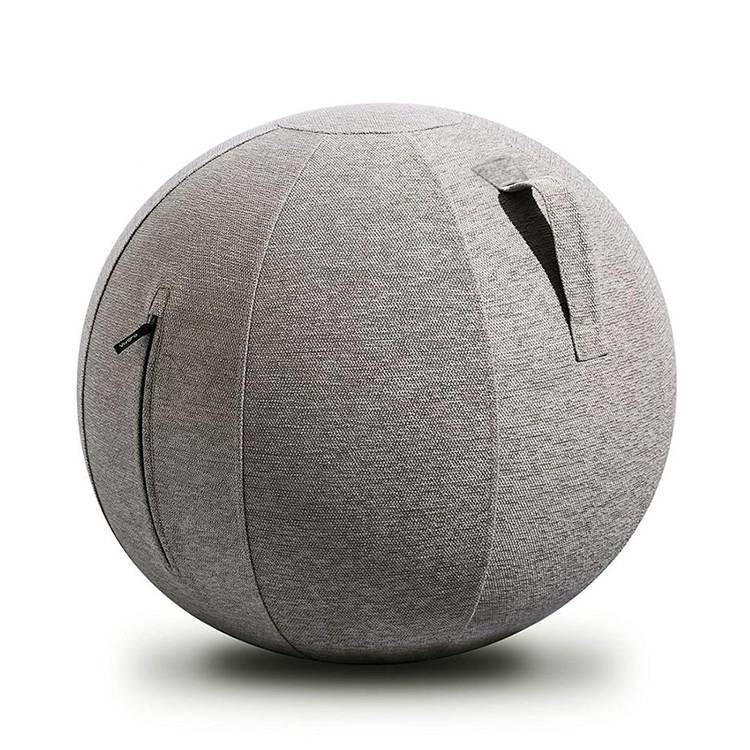 Capa de pelota de yoga de material de lino para el gimnasio de la oficina Balance Exercise Inflatable Pvc Ball