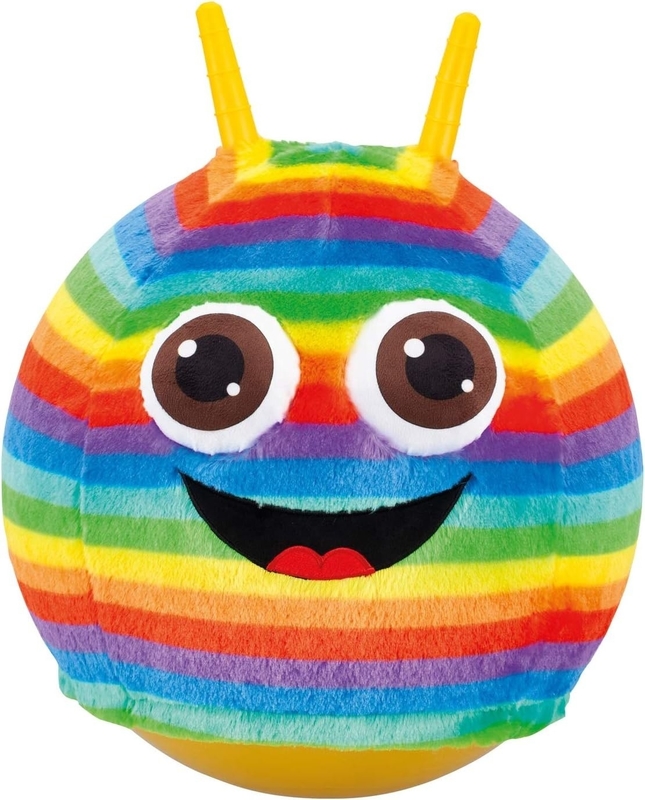 Diversión al aire libre Esencial Unisex Jumping Ball con cubierta de peluche esponjoso y diseño de arco iris