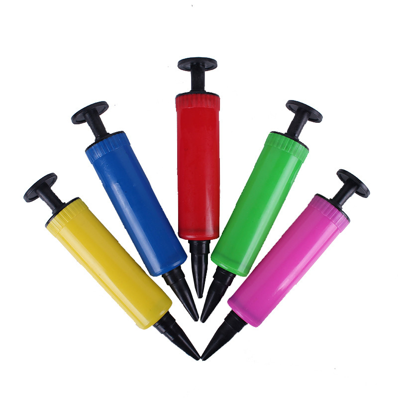 Un solo artículo 17 * 3cm Mini manual de colores bomba de globo de aire de helio para globos de látex